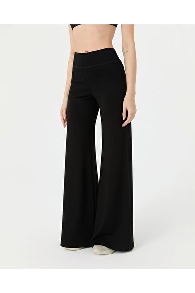 Ayma Active Black Wide-Leg Weekend Pants