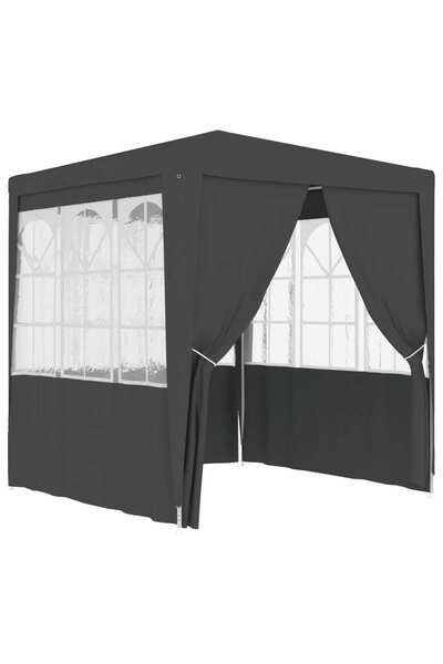 Concept Επαγγελματική σκηνή πάρτι με ανθρακί πλαϊνά τοιχώματα 2,5x2,5 μ.