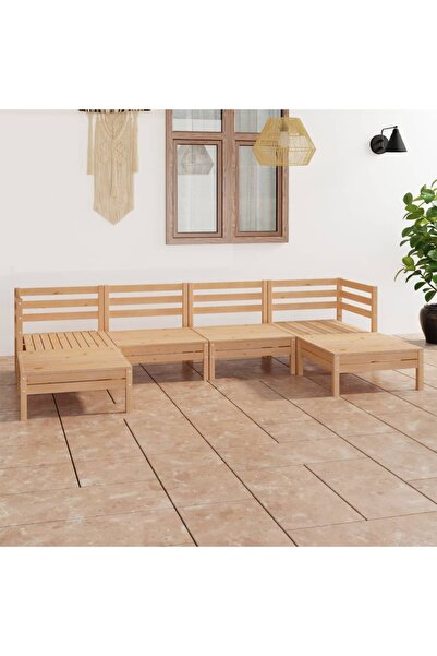 Concept Σετ επίπλων κήπου, 6 τεμάχια, από μασίφ ξύλο πεύκου