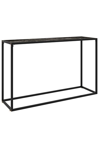 Concept Τραπέζι κονσόλας, μαύρο, 120x35x75 cm, σκληρυμένο γυαλί