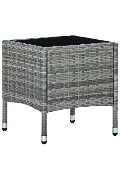 Concept Τραπέζι κήπου, γκρι, 40x40x45 cm, πολυρατάν