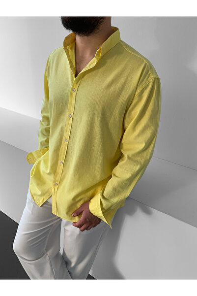 NO1 KONSEPT oversized GG Fresh Λινό Μακρυμάνικο πουκάμισο