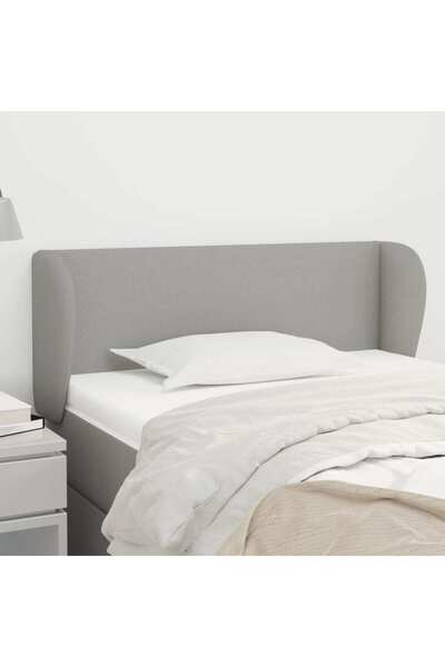 Concept Ανοιχτό γκρι κεφαλάρι με φτερά 83x23x78/88 cm ύφασμα