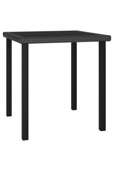 Concept Τραπέζι κήπου, μαύρο, 70x70x73 cm, πολυρατάν
