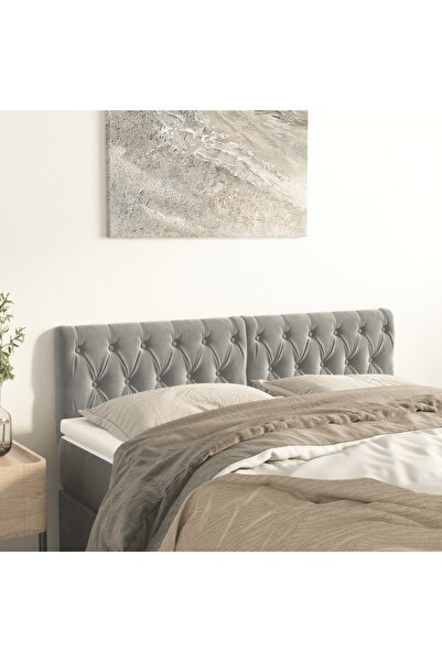 Concept Κομοδίνα, 2 τεμ., ανοιχτό γκρι, 80x7x78/88 cm, Βελούδο