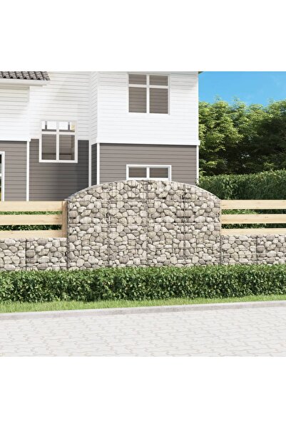 Concept Coș gabion arcuit 200x30x120/140 cm fier galvanizat