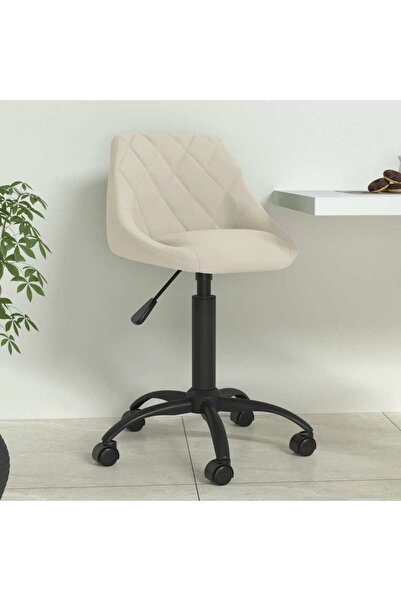 Concept Scaun de bucătărie, crem, catifea