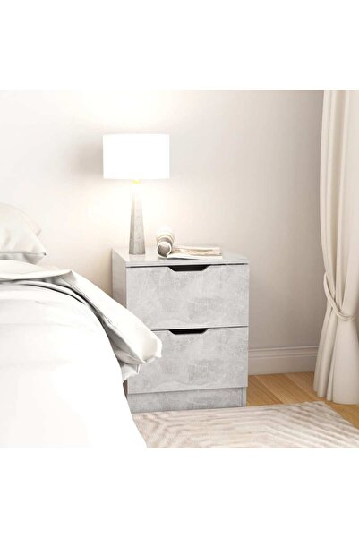 Concept Noptieră, gri beton, 40x40x50 cm, PAL