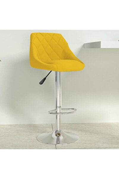 Concept Σκαμπό μπαρ, κίτρινο μουσταρδί, Βελούδο