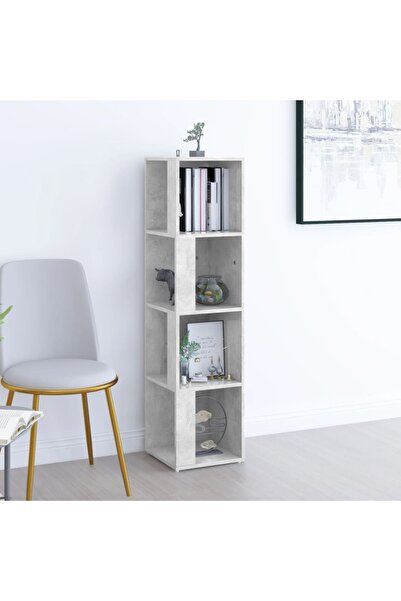 Concept Dulap de colț, gri beton, 33x33x132 cm, PAL