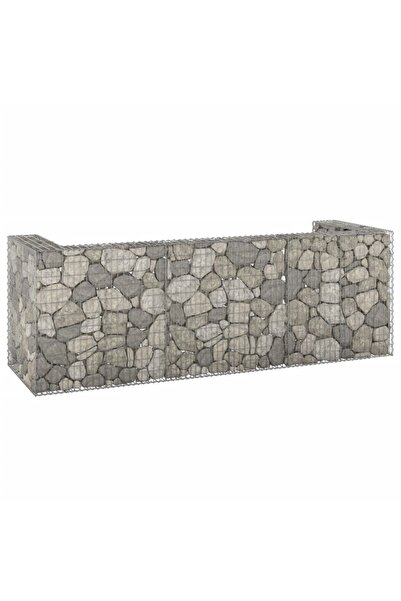 Concept Τοίχος συρματοκιβωτίου για κάδους, 320x100x110 cm, γαλβανισμένος χάλυβας