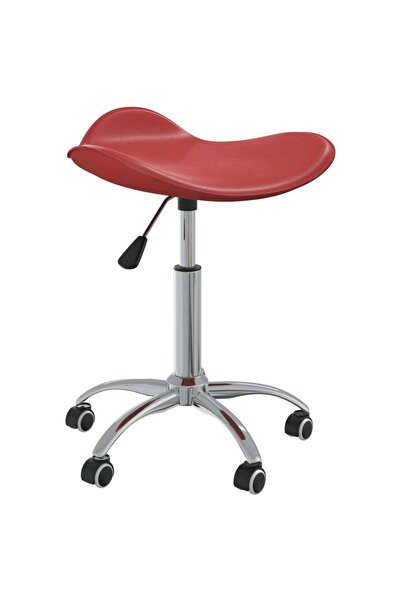 Concept Περιστρεφόμενη καρέκλα τραπεζαρίας, κόκκινο κρασί, οικολογικό Δερμάτινο