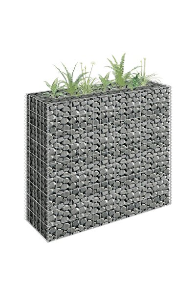 Concept Strat înălțat gabion, 90 x 30 x 90 cm, oțel galvanizat