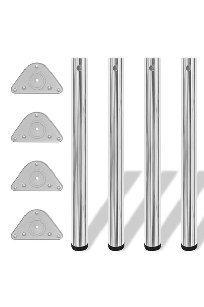 Concept 242142 4 Πόδια Τραπεζιού Ρυθμιζόμενου Ύψους Χρωμιωμένο 710 mm