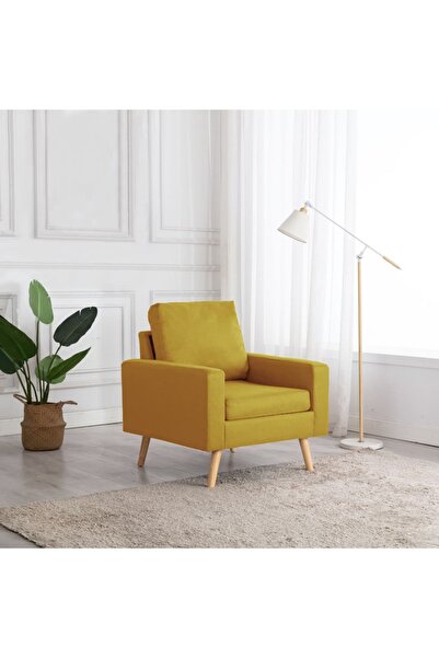 Concept Πολυθρόνα, κίτρινη, υφασμάτινη