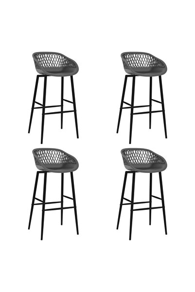 Concept Σκαμπό μπαρ, 4 τεμ., γκρι