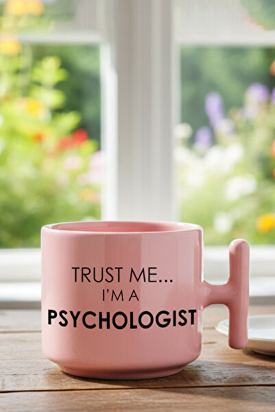 giftkonsept ثق بي، أنا عالم نفساني، هدية علم النفس رقم مطبوع، كوب لاتيه وردي ...