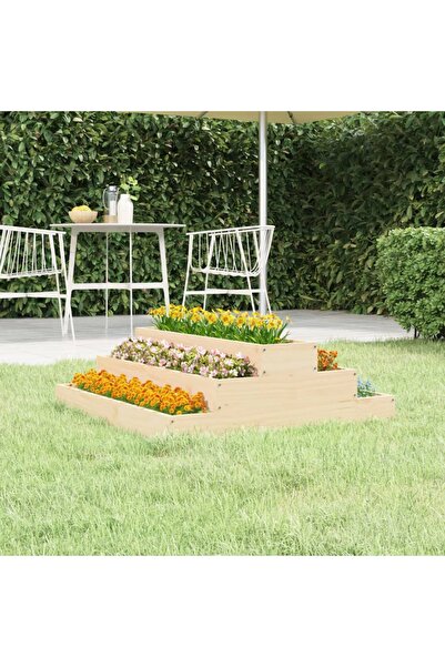 Concept Γλάστρα, 80x80x27 cm, από μασίφ ξύλο πεύκου