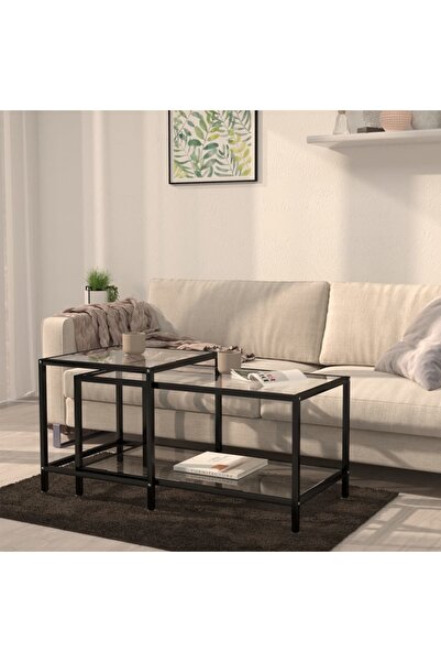 Concept Τραπεζάκια τσαγιού, 2 τεμ., Διαφανές, σκληρυμένο γυαλί