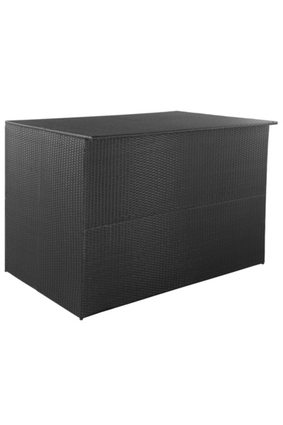 Concept Ladă de depozitare de grădină, negru, 150x100x100 cm, poliratan
