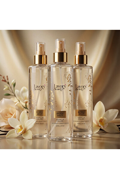 Lavory Beauty Combo Bundle Offer- Vanilla Crush Body Mist (250ml X 3) Long La...