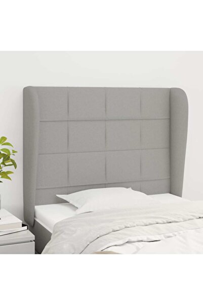 Concept Ανοιχτό γκρι κεφαλάρι με φτερά 83x23x118/128 cm ύφασμα