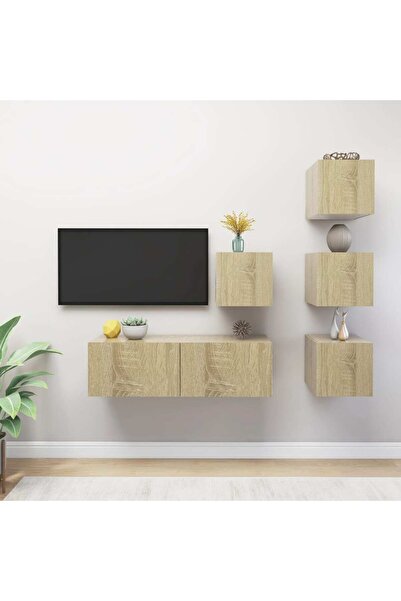 Concept Σετ ντουλαπιών τηλεόρασης, 5 τεμάχια, δρυς sonoma, μοριοσανίδα