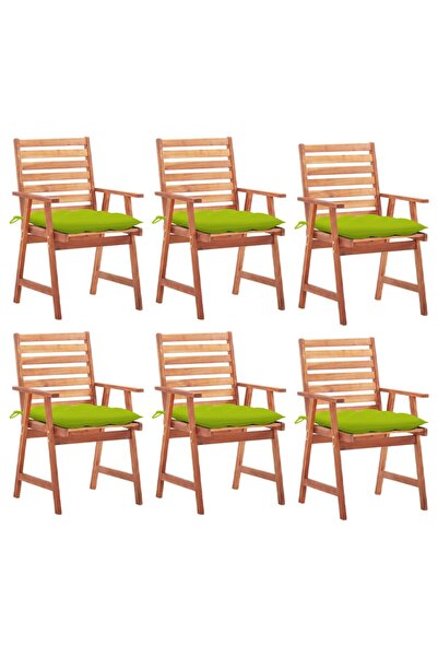Concept Scaune de exterior cu perne, 6 buc., lemn masiv de acacia