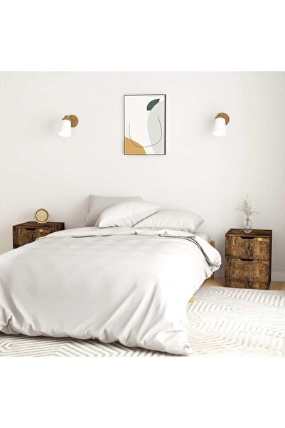 Concept Noptiere, 2 buc., stejar afumat, 40x40x50 cm, PAL