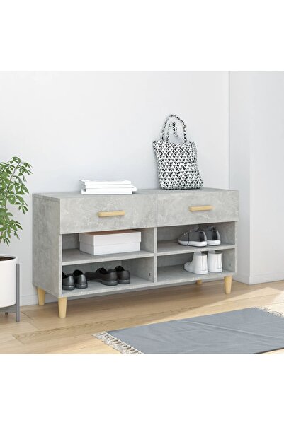 Concept Pantofar, gri beton, 102x35x55 cm, lemn compozit