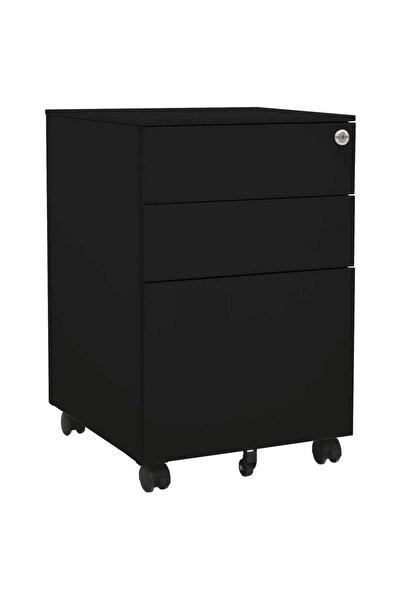 Concept Κινητό ντουλάπι αρχειοθέτησης, μαύρο, 39x45x60 cm, ατσάλι