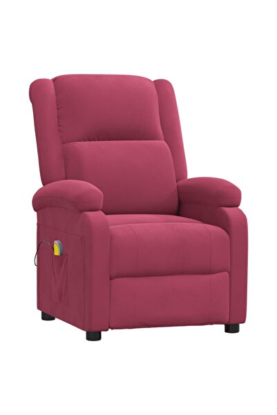 Concept Ανακλινόμενη πολυθρόνα μασάζ, κόκκινο κρασί, Βελούδο