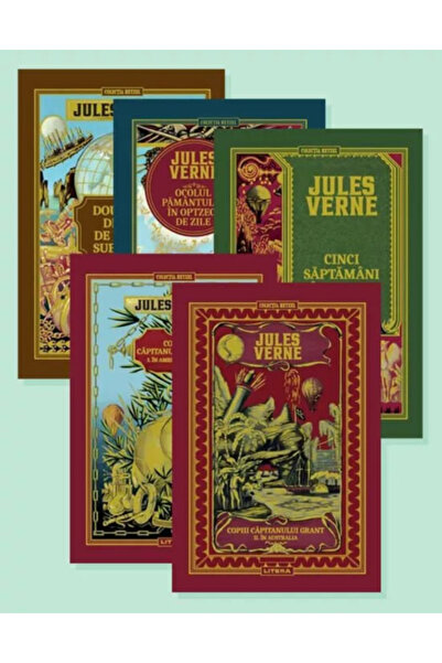 Editura Litera Pachet de 5 volume Jules Verne
