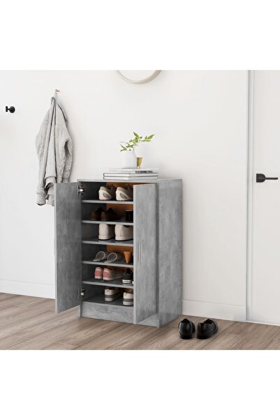 Concept Pantofar, gri beton, 60x35x92 cm, PAL