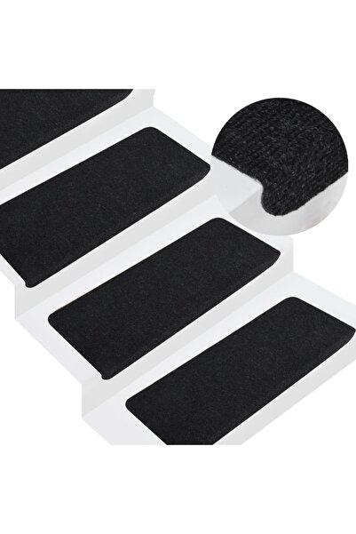 Concept Covorașe scări autoadezive, 15 buc., negru, 65x28 cm