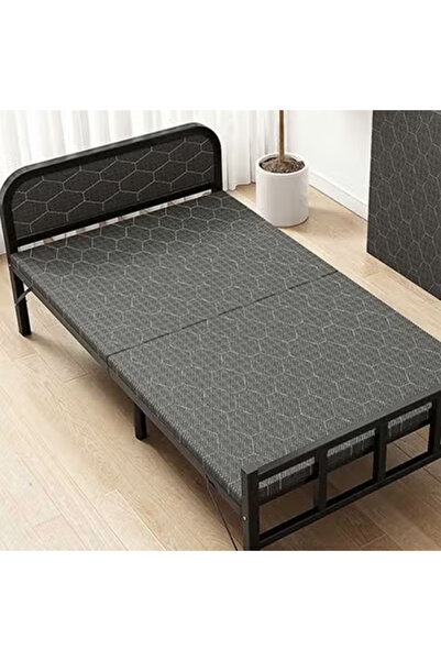 KEKE Portable Foldaway household Simple Bed companion with Ice Silk Matress