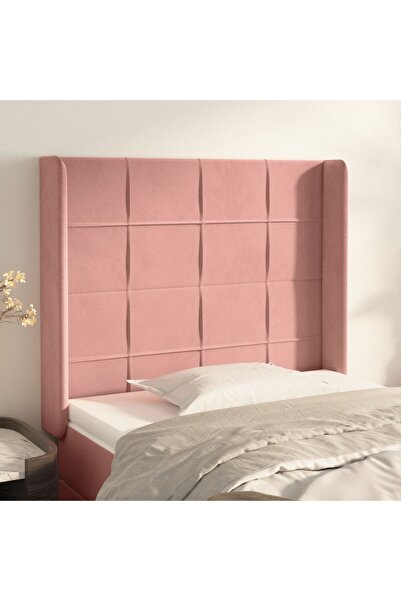 Concept Κομοδίνο με φτερά, ροζ, 93x16x118/128 cm, Βελούδο