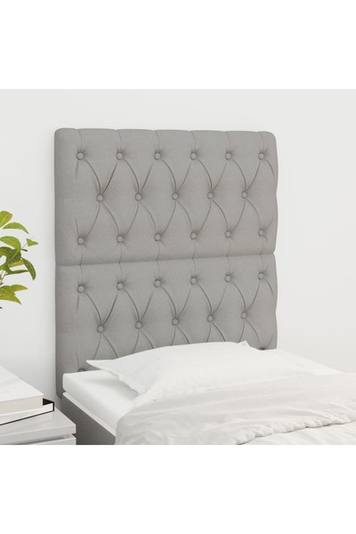 Concept Κομοδίνα, 2 τεμ., ανοιχτό γκρι, 80x7x78/88 cm, ύφασμα