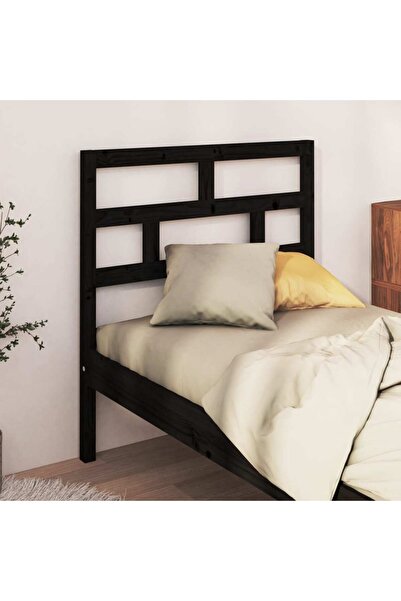 Concept Κομοδίνο, μαύρο, 96x4x100 cm, μασίφ ξύλο πεύκου