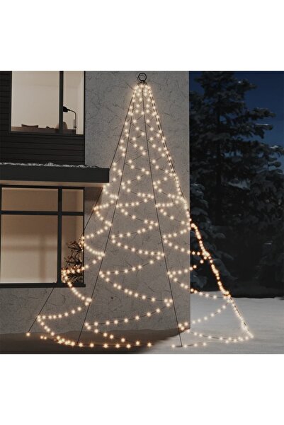 Concept Χριστουγεννιάτικο δέντρο τοίχου με μεταλλικό γάντζο, ζεστό λευκό, 720...