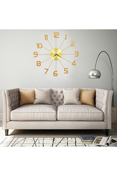 Concept Ceas de perete, auriu, 50 cm, metal