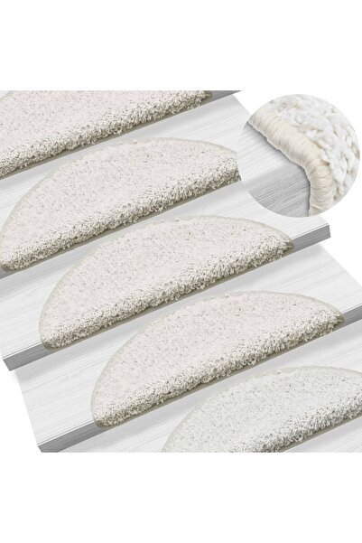 Concept Πατάκια σκαλοπατιών, 15 τεμ., λευκά, 65x25 cm