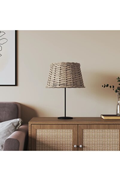 Concept Καπέλο φωτιστικού, καφέ, Ø38x23 cm, ψάθα