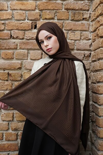 efdal şal eşarp Line Pattern Modal Jacquard Shawl