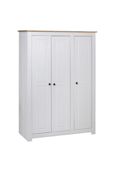 Concept Ντουλάπα 3 θυρών, λευκή, 118 x 50 x 171,5 cm, από πεύκο Παναμά