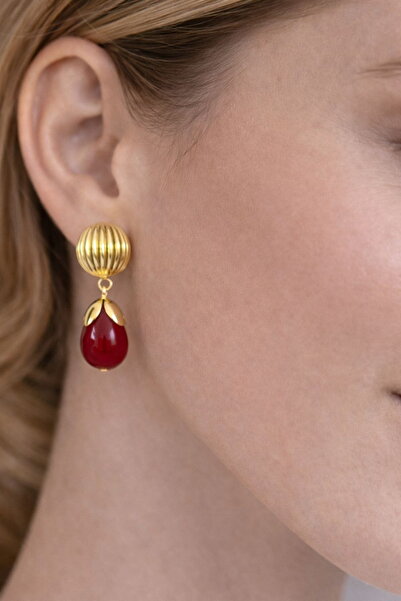 DEMOKAN Women's Earrings Oyster Plate Drop a Acrylic Stone Vintage Earrings