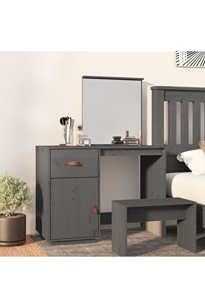 Concept Μπουντουάρ, γκρι, 95x50x134 cm, μασίφ ξύλο πεύκου