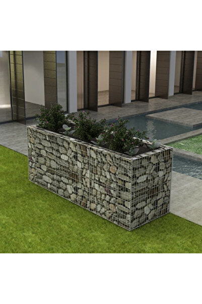 Concept Strat înălțat gabion, 270 x 90 x 100 cm, oțel