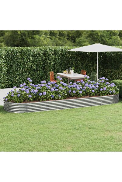 Concept Γλάστρα κήπου ασημί 450x140x36 cm από ατσάλι