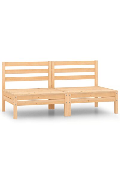 Concept Καναπέδες κήπου, 2 τεμ., από μασίφ ξύλο πεύκου